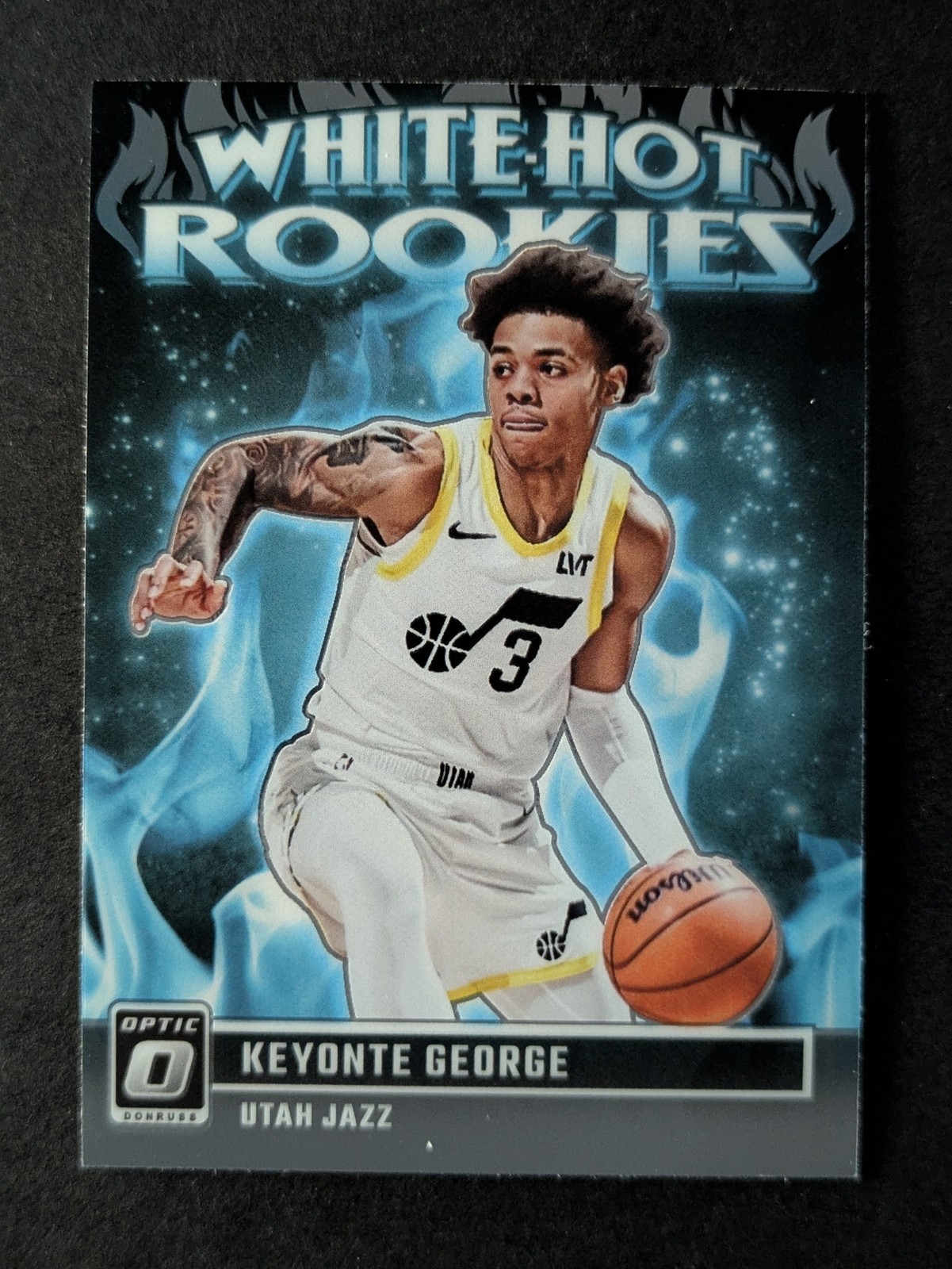 2023-24 Panini Donruss Optic KEYONTE GEORGE RC White Hot Rookies Utah Jazz #12