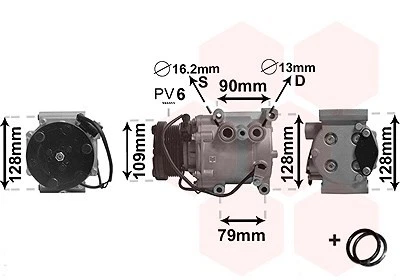 VAN WEZEL Kompressor, Klimaanlage  u.a. für FORD, MAZDA - Bild 1 von 2