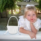 4 Stück Blumenmädchen-Körbe, Hochzeitsblütenkörbe mit Griff, transparenter