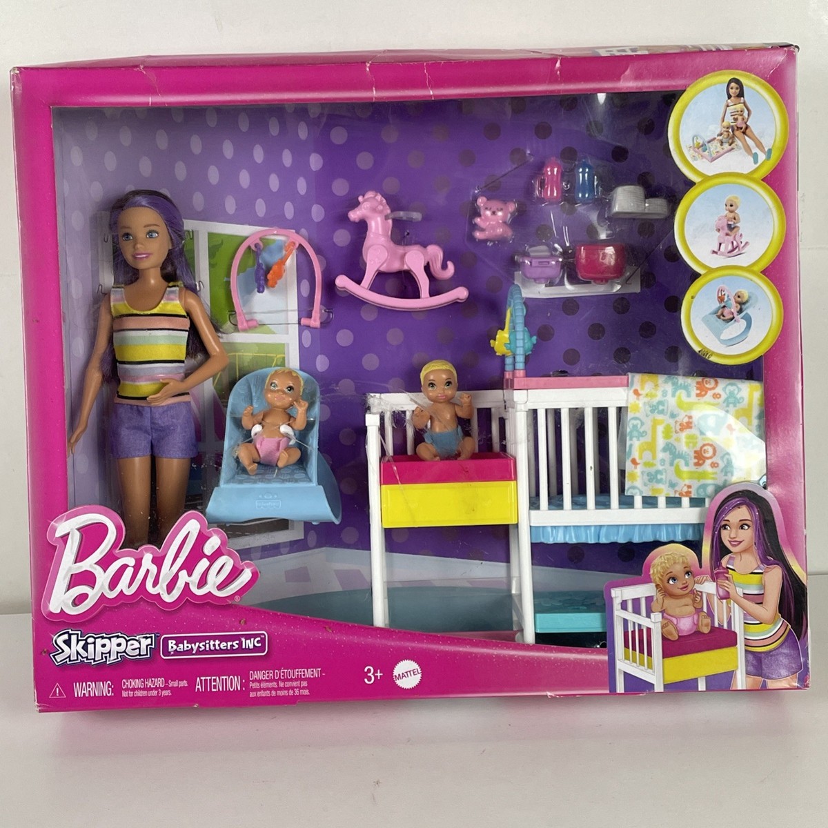 Nursery Playset Babysitter Skipper Doll Barbie Skipper Babysitters