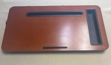 LapGear Home Office Lap Desk Brown Wood Color 22.5" L x 12"W Plastic Cushioned
