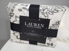 NEW Ralph Lauren Sara Floral Paisley KING Duvet Cover Set floral gray