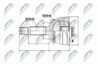 NTY NPZ-HY-503 Gelenksatz, Antriebswelle FüR Hyundai