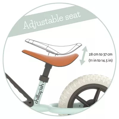 CHILLAFISH CHARLIE BREEZE 10" KIDS' BALANCE BIKE - MINT GREEN - Image 3 of 4