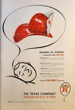 1947 Texas Texaco Fire Chief Gasoline Vintage Ad Dreams of power nw