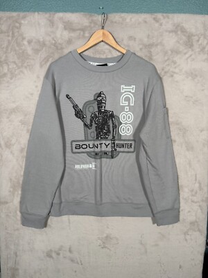 Star Wars Sweater Adult Large Gray Droid Depot Galaxy's Edge Mandalorian IG-88