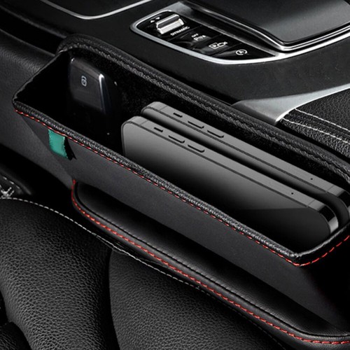 Car Seat Gap Universal PU Leather Bag Holder Organizer Storage Auto Accessories - Bild 6 von 14