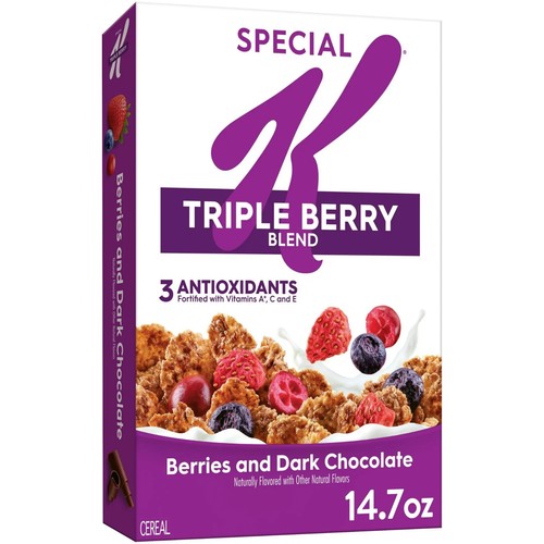 Kellogg's Special K Triple Berry Blend Breakfast Cereal, Family Breakfast, Fiber