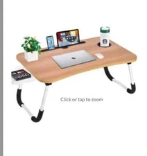 Uspharos Laptop Desk Folding Legs Study Work Bed Tray Cup And Tablet Holder NIB