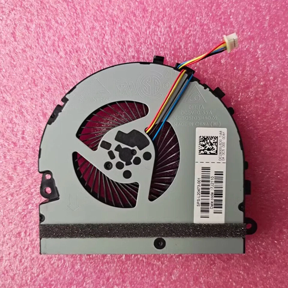L20473-001 Notebook CPU Cooling Fan 5V KSB05105HADZ6 TPN-C135 For HP 15-DA 15-DB - Image 2 of 4