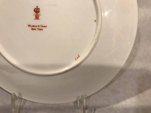 PRÄCHTIGER antiker königlicher Krone Derby rot und schwergold Porzellan 9" Teller #943 - Bild 3 von 13