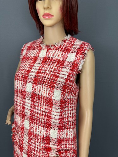 MSGM DRESS - BOUCLÉ TWEED - Women's Size UK 10 - IT 42 - Picture 6 of 24