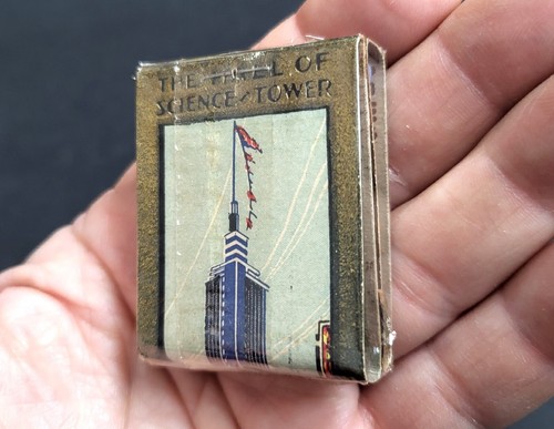Century of Progress Chicago Worlds Fair Matchbook c1933 HALL OF SCIENCE TOWER - Picture 8 of 13