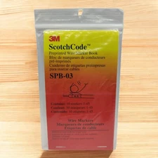3M ScotchCode SPB-03 Preprinted Wire Marking Marker Book Brand New 
