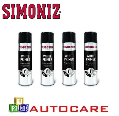 4 x Simoniz White Primer Acryl Spray 500ml Profi Autolacke