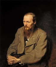 Ｏｉｌ　ｐａｉｎｔｉｎｇ Vasily Perov - Portrait of Fedor Dostoyevsky seated no framed art
