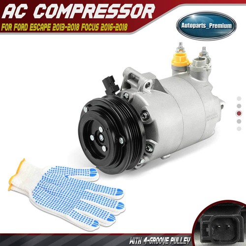 AC A/C Compressor for Ford Escape 2013-2018 Focus 2016-2018 L4 2.0L 2 ...