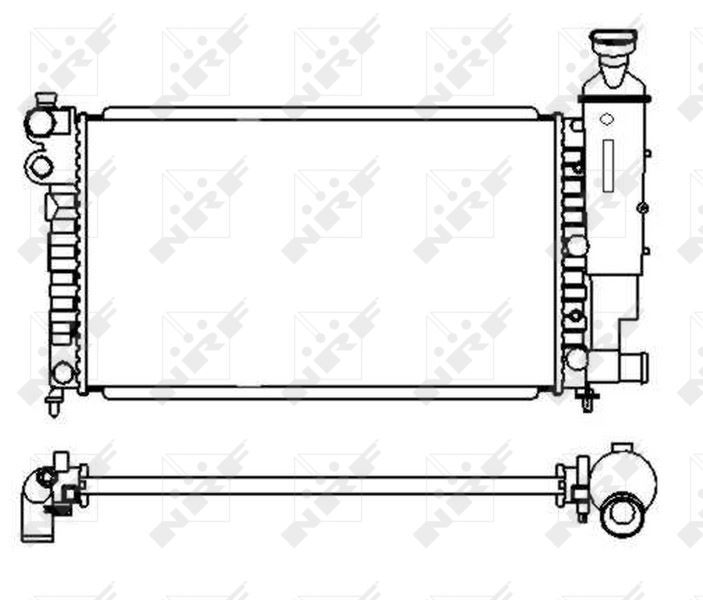 Radiateur Peugeot 106 I en aluminium pour moteurs essence et Electric