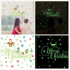 Leuchtend Weihnachten Glas Aufkleber Selbstklebend Fenster Heim Dekor NR9