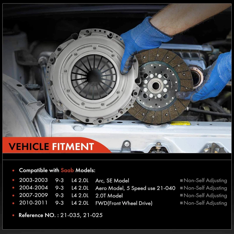 Kit de embrague de transmisión con cilindro esclavo de embrague para Saab 9-3 2003-2004 2007-2011 Foto 2 de 4