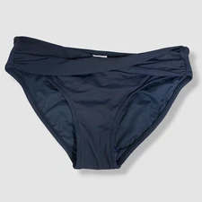 $64 Seafolly Women's Blue Solid Twist Hipster Bottom Swimwear Size AUS 8 / US 4