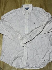 polo ralph lauren shirt men 17 1/2 Button Down Long Sleeve Cotton M2