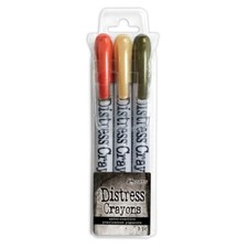Tim Holtz DISTRESS CRAYONS PEARLESCENT 3PC Halloween Set 5 TSHK84341 Ranger