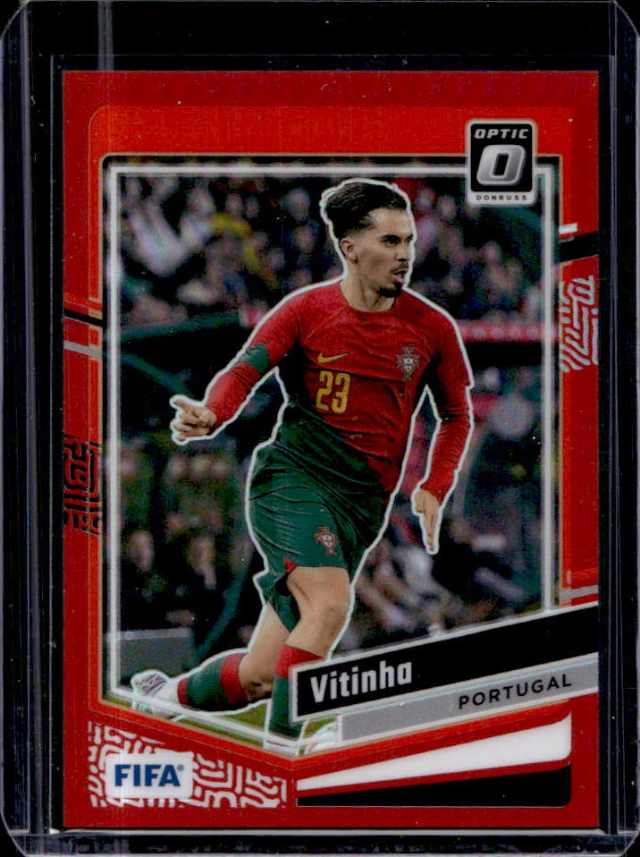 2023-24 Panini Donruss Optic FIFA Vitinha Red Prizm Parallel #016/299 Portugal