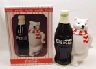 Vtg 1998 Coca-Cola Polar Bear & Coke Soda Bottle Cookie Jar Mint in Box 12.25"