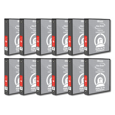 BAZIC Binder 1 Inch 3-Ring View w/2-Pockets, Black Case of 12 Binders 