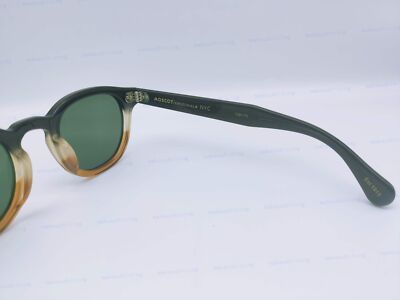 MOSCOT LEMTOSH GREY BROWN FADE Green Lenses Sun Glasses 46-24-145