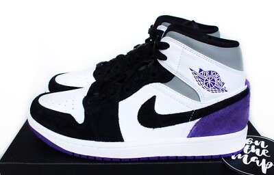 Nike Air Jordan 1 Retro Mid SE Varsity Purple Black White UK 13 US
