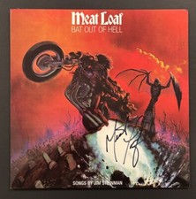 MEATLOAF SIGNED BAT OUT OF HELL VINYL LP JSA COA #CA46030 AUTO