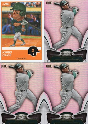 2019 Panini Chronicles Score #19 Khris Davis Athletics + 3 CERTIFIED