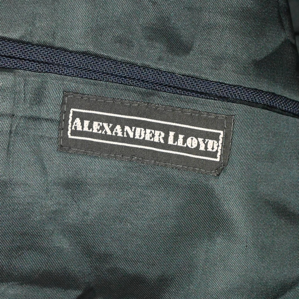 复古 Alexander Lloyd 美国制造 52R 海军蓝 Hopsack 金色纽扣西装外套运动外套 — 第 4/4 张图片