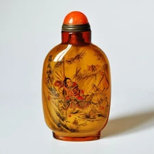 Chinese Glass Snuff Bottle Inside Painted Figure