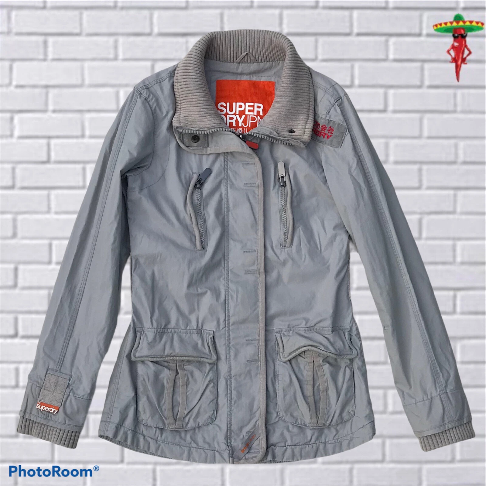 Superdry Checkpoint Jacket Light. Unisex Size S Light Grey
