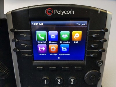 12-line VOIP Phone Skype Polycom VVX 410  POE Desktop 2200-46162-025 Open Box