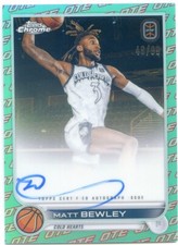 2022-23 Chrome OTE Overtime Elite MATT BEWLEY AQUA/RED REFRACTOR AUTO /99