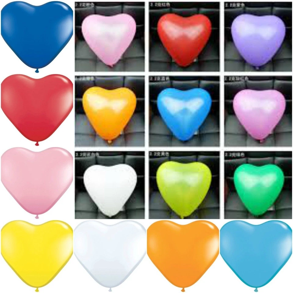 100 globos biodegradables en forma de corazón Rainbow Mix 10" boda fiesta funeral Reino Unido Foto 2 de 4