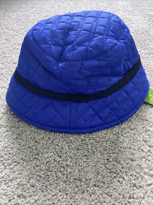 NWT Kate Spade Logo Bucket Hat Battery Park Blue Quilted  display picture 3