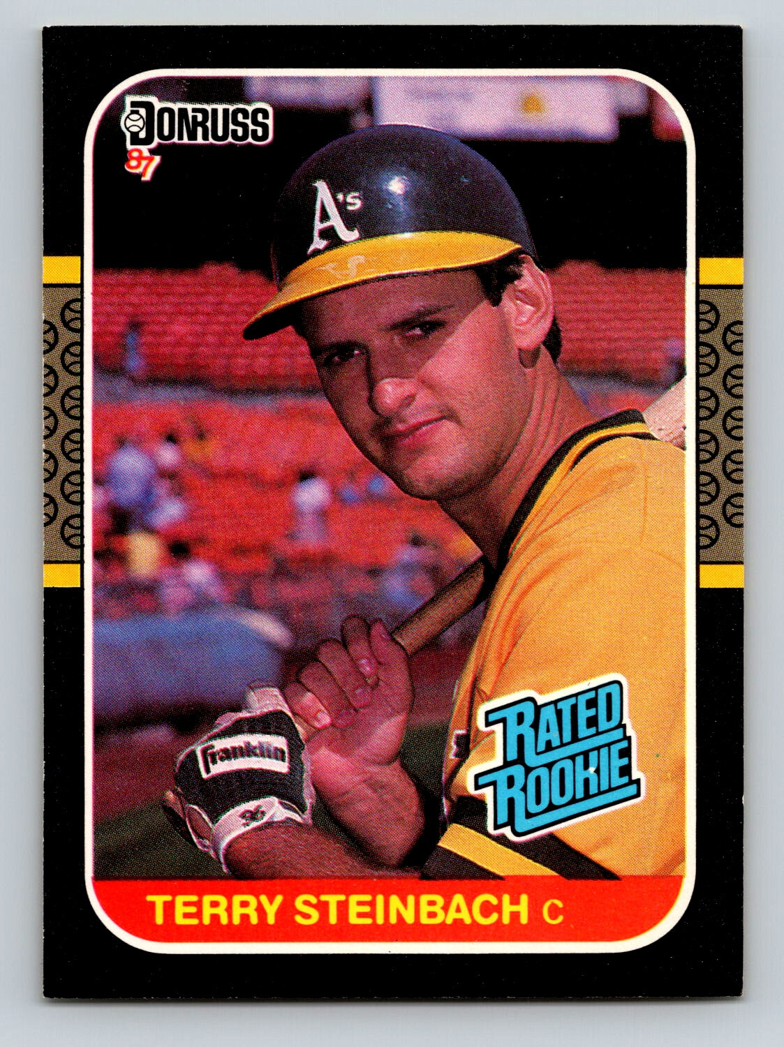 1987 Donruss Leaf Set TERRY STEINBACH ROOKIE #34 A'S