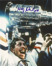 Edmonton Oilers Willy Lindstrom Stanley Cup Autographed Signed 8x10 Photo COA B