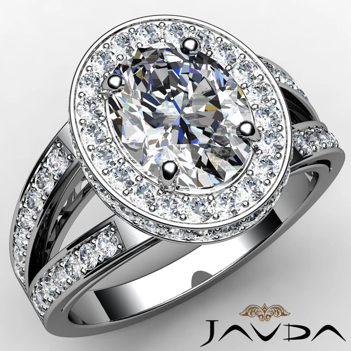 Split shank store oval ring