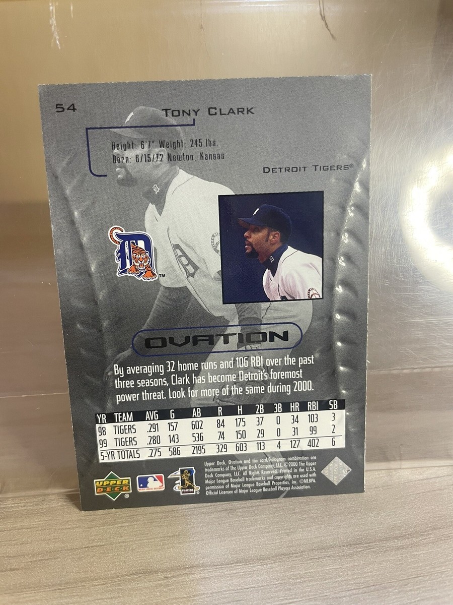 メジャーリーグ　カード　Tony Clark 2000 Upper Deck Deck Ovation Baseball Card #54 Tony Clark I