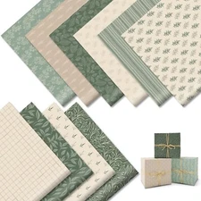 20 Sheets Greenery Wrapping Paper -Roll- Eucalyptus Leaves Gift Wrap Paper Vi...