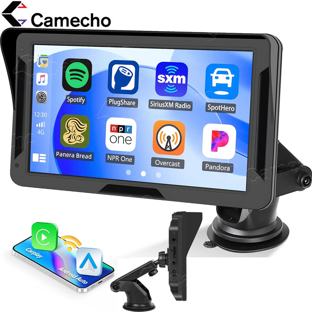 Portable BT Wireless Apple Carplay Car Stereo Android Auto 7 