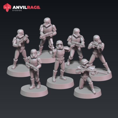 Phase 1 storm soldiers x 7  | Emp | Legion | Anvilrage Studios | 3d Printed