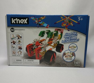 K'nex Knex Beginner 40 Builds 141 Pieces New Sealed