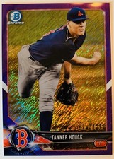 2018 Bowman Chrome Tanner Houck Purple Shimmer #/655 Red Sox Top Prospect